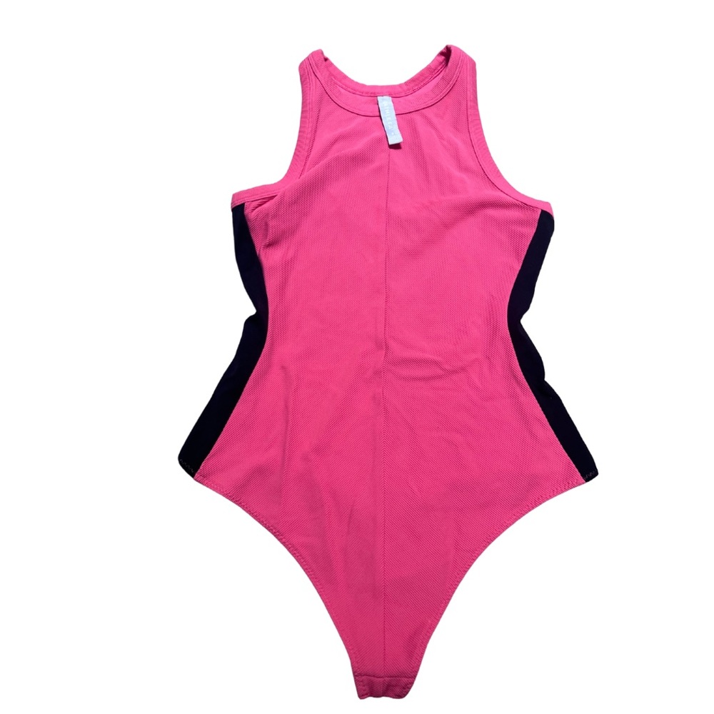 Athleta Pink & Black Bodysuit Size Small